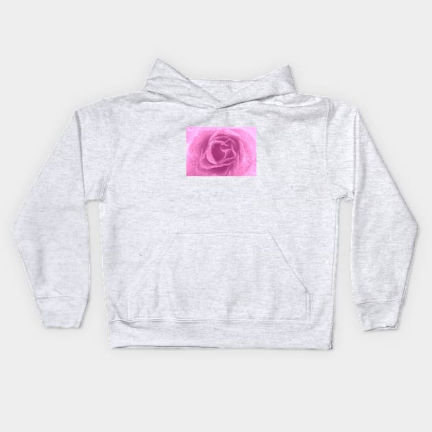 Pink Rose Kids Hoodie by Dale Preston Design